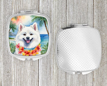 Load image into Gallery viewer, American Eskimo Luau Compact Mirror – Stylish Purse Mirror with Artistic Covers