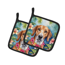 Load image into Gallery viewer, American Foxhound Luau Pot Holders - Set of 2 Decorative Kitchen Helpers | Made in the USA