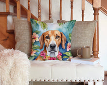 Load image into Gallery viewer, American Foxhound Luau Throw Pillow - 14x14 Decorative Pillow – Art for Your Home &amp; Patio