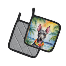 Load image into Gallery viewer, American Hairless Terrier Luau Pot Holders - Set of 2 Decorative Kitchen Helpers | Made in the USA