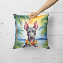 Load image into Gallery viewer, American Hairless Terrier Luau Throw Pillow