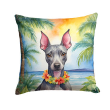 Load image into Gallery viewer, American Hairless Terrier Luau Throw Pillow