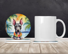 Load image into Gallery viewer, American Hairless Terrier Luau Large Sandstone Coasters Pack of 4