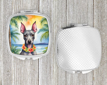 Load image into Gallery viewer, American Hairless Terrier Luau Compact Mirror – Stylish Purse Mirror with Artistic Covers
