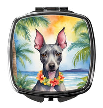 Load image into Gallery viewer, American Hairless Terrier Luau Compact Mirror – Stylish Purse Mirror with Artistic Covers