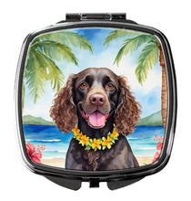 Load image into Gallery viewer, American Water Spaniel Luau Compact Mirror – Stylish Purse Mirror with Artistic Covers
