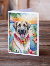 Load image into Gallery viewer, Anatolian Shepherd Luau Greeting Cards - Blank Note Cards – 8-Pack of Artist-Designed Cards with Envelopes