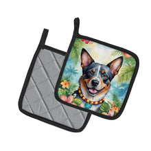 Load image into Gallery viewer, Australian Cattle Dog Luau Pot Holders - Set of 2 Decorative Kitchen Helpers | Made in the USA