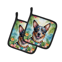 Load image into Gallery viewer, Australian Cattle Dog Luau Pot Holders - Set of 2 Decorative Kitchen Helpers | Made in the USA