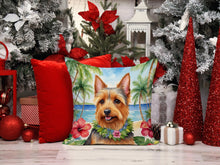 Load image into Gallery viewer, Australian Terrier Luau Throw Pillow - 14x14 Decorative Pillow – Art for Your Home &amp; Patio