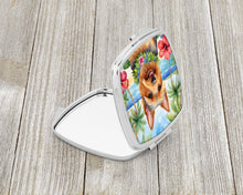 Load image into Gallery viewer, Australian Terrier Luau Compact Mirror – Stylish Purse Mirror with Artistic Covers