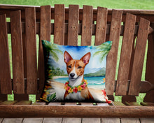 Load image into Gallery viewer, Basenji Luau Throw Pillow - 14x14 Decorative Pillow – Art for Your Home &amp; Patio