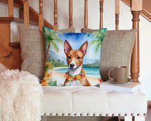Load image into Gallery viewer, Basenji Luau Throw Pillow - 14x14 Decorative Pillow – Art for Your Home &amp; Patio