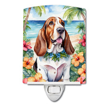 Load image into Gallery viewer, Basset Hound Luau Ceramic Night Light