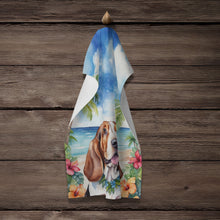 Load image into Gallery viewer, Basset Hound Luau Kitchen Towel