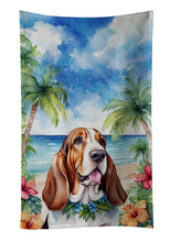 Load image into Gallery viewer, Basset Hound Luau Kitchen Towel