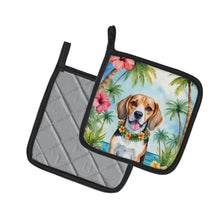 Load image into Gallery viewer, Beagle Luau Pot Holders - Set of 2 Decorative Kitchen Helpers | Made in the USA