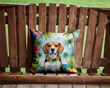 Load image into Gallery viewer, Beagle Luau Throw Pillow - 14x14 Decorative Pillow – Art for Your Home &amp; Patio