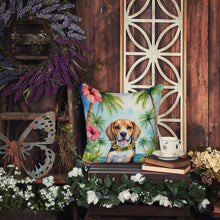 Load image into Gallery viewer, Beagle Luau Throw Pillow - 14x14 Decorative Pillow – Art for Your Home &amp; Patio