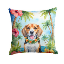 Load image into Gallery viewer, Beagle Luau Throw Pillow - 14x14 Decorative Pillow – Art for Your Home &amp; Patio
