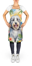 Load image into Gallery viewer, Bearded Collie Luau Apron – Artist-Designed Kitchen, BBQ &amp; Craft Apron