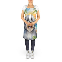 Load image into Gallery viewer, Bearded Collie Luau Apron – Artist-Designed Kitchen, BBQ &amp; Craft Apron