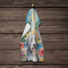 Load image into Gallery viewer, Bearded Collie Luau Kitchen Towel
