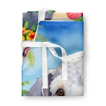 Load image into Gallery viewer, Bedlington Terrier Luau Apron – Artist-Designed Kitchen, BBQ &amp; Craft Apron