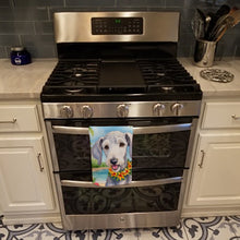 Load image into Gallery viewer, Bedlington Terrier Luau Kitchen Towel