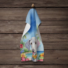 Load image into Gallery viewer, Bedlington Terrier Luau Kitchen Towel