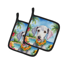Load image into Gallery viewer, Bedlington Terrier Luau Pot Holders - Set of 2 Decorative Kitchen Helpers | Made in the USA