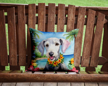 Load image into Gallery viewer, Bedlington Terrier Luau Throw Pillow - 14x14 Decorative Pillow – Art for Your Home &amp; Patio