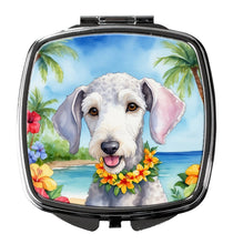 Load image into Gallery viewer, Bedlington Terrier Luau Compact Mirror – Stylish Purse Mirror with Artistic Covers