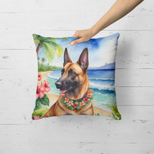 Load image into Gallery viewer, Belgian Malinois Luau Throw Pillow