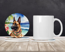 Load image into Gallery viewer, Belgian Malinois Luau Large Sandstone Coasters Pack of 4