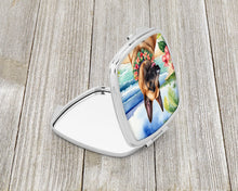 Load image into Gallery viewer, Belgian Malinois Luau Compact Mirror – Stylish Purse Mirror with Artistic Covers