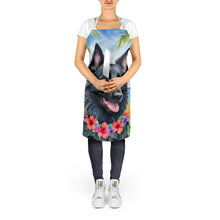 Load image into Gallery viewer, Belgian Sheepdog Luau Apron – Artist-Designed Kitchen, BBQ &amp; Craft Apron
