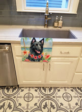 Load image into Gallery viewer, Belgian Sheepdog Luau Kitchen Towel