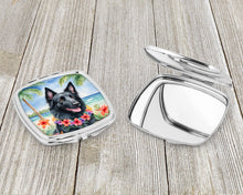 Load image into Gallery viewer, Belgian Sheepdog Luau Compact Mirror – Stylish Purse Mirror with Artistic Covers