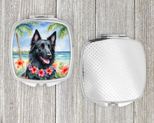 Load image into Gallery viewer, Belgian Sheepdog Luau Compact Mirror – Stylish Purse Mirror with Artistic Covers