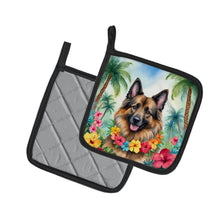 Load image into Gallery viewer, Belgian Tervuren Luau Pot Holders - Set of 2 Decorative Kitchen Helpers | Made in the USA