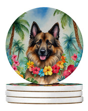 Load image into Gallery viewer, Belgian Tervuren Luau Large Sandstone Coasters Pack of 4