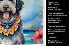 Load image into Gallery viewer, Bergamasco Sheepdog Luau Kitchen Towel