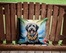 Load image into Gallery viewer, Bergamasco Sheepdog Luau Throw Pillow - 14x14 Decorative Pillow – Art for Your Home &amp; Patio