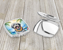 Load image into Gallery viewer, Bergamasco Sheepdog Luau Compact Mirror – Stylish Purse Mirror with Artistic Covers