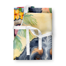 Load image into Gallery viewer, Bernedoodle Luau Apron – Artist-Designed Kitchen, BBQ &amp; Craft Apron