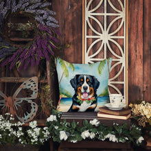 Load image into Gallery viewer, Bernese Mountain Dog Luau Throw Pillow