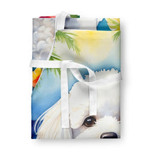 Load image into Gallery viewer, Bichon Frise Luau Apron – Artist-Designed Kitchen, BBQ &amp; Craft Apron