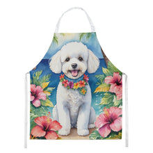 Load image into Gallery viewer, Bichon Frise Luau Apron – Artist-Designed Kitchen, BBQ &amp; Craft Apron