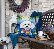 Load image into Gallery viewer, Bichon Frise Luau Throw Pillow